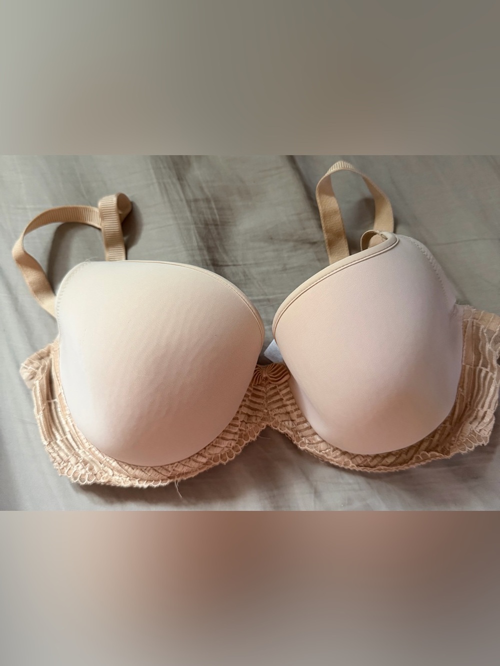 Wacoal Nude Lace-Trim Padded T-Shirt Bra